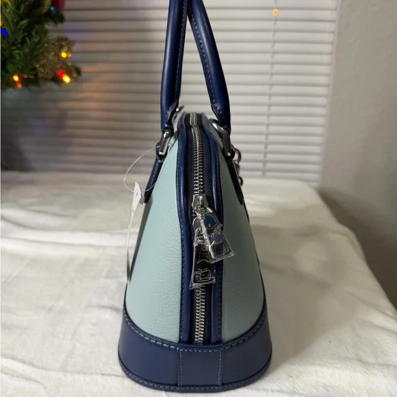New! Coach Deep Blue and Light Blue Sabrina Satchel - Picture 5 of 9
